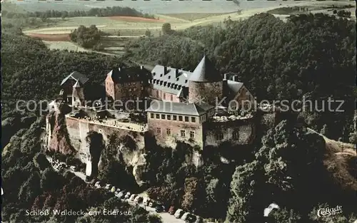Schloss Waldeck Fliegeraufnahme Kat. Waldeck