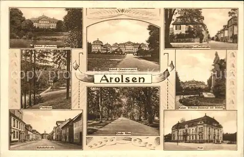 Arolsen Bad Schloss Fischhaus Bahnhofstrasse  Kat. Bad Arolsen