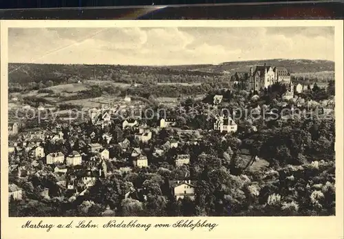 Marburg Lahn Blick vom Schlossberg Kat. Marburg