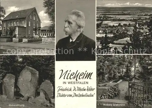 Nieheim Friedrich Wilhelm Weber Weberhaus Grabstaette Kat. Nieheim