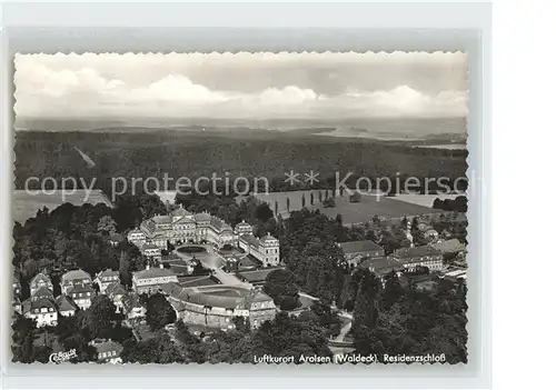 Arolsen Bad Fliegeraufnahme Residenzschloss  Kat. Bad Arolsen