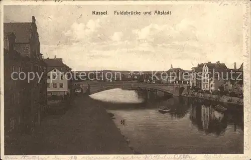 Kassel Fuldabruecke und Altstadt Bahnpost Kat. Kassel