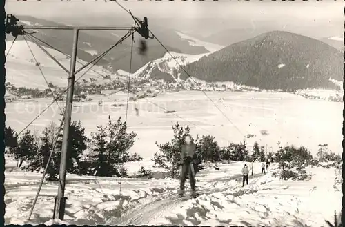 Willingen Sauerland Skilift Wintersportplatz Blick vom Ettelsberg Kat. Willingen (Upland)