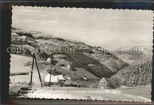 Schwalefeld Panorama Blick ins Itterbachtal Wintersportplatz Luftkurort Kat. Willingen (Upland)