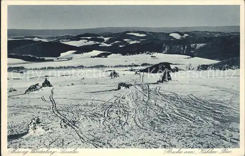 Usseln Skiweg Winterberg Usseln am Kahler Poen Wintersportplatz Kat. Willingen (Upland)