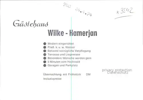 Willingen Sauerland Gaestehaus Wilke Hamerjan Kat. Willingen (Upland)