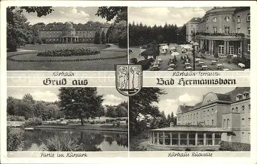 Bad Hermannsborn Kurhaus  Terrassen Kurhaus Kurpark Kat. Bad Driburg