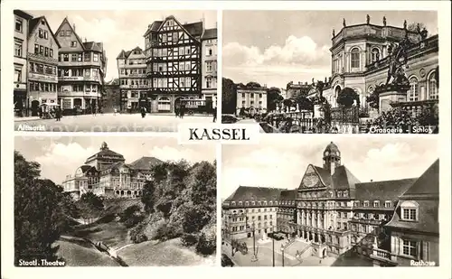 Kassel Altmarkt Staatliches Theater Orangerie Kat. Kassel