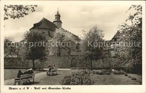 Hoexter Weser Wall Minoriten  Kirche Kat. Hoexter