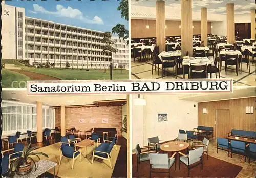 Bad Driburg Sanatorium Berlin Speise  und Aufendhaltsraum Kat. Bad Driburg