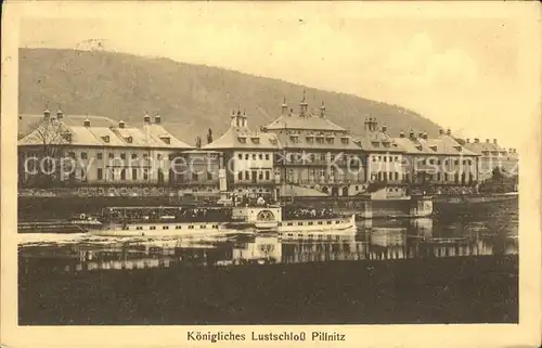 Pillnitz Koenigliches Lustschloss Dampfer  Kat. Dresden