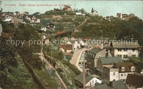 Loschwitz Weisser Hirsch Drahtseilbahn Louisenhof  Kat. Dresden