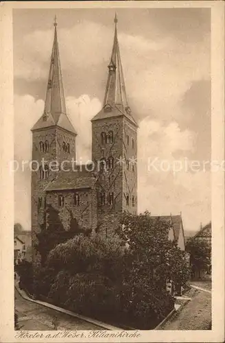 Hoexter Weser Kilianskirche  Kat. Hoexter