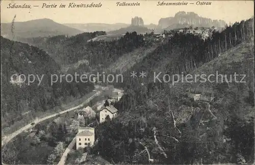 Bad Schandau Kirnitzschtal Falkenstein Schrammstene Ostrau  Kat. Bad Schandau