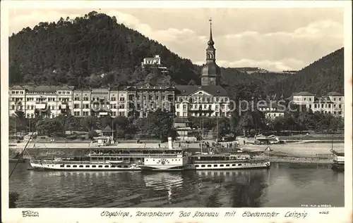 Bad Schandau Elbgebirge Elbedampfer Leipzig  Kat. Bad Schandau