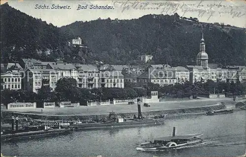 Bad Schandau Dampferanlegestelle Pension Bahr  Kat. Bad Schandau