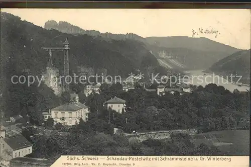 Bad Schandau Postelwitz Schrammsteine Grosser Winterberg  Kat. Bad Schandau