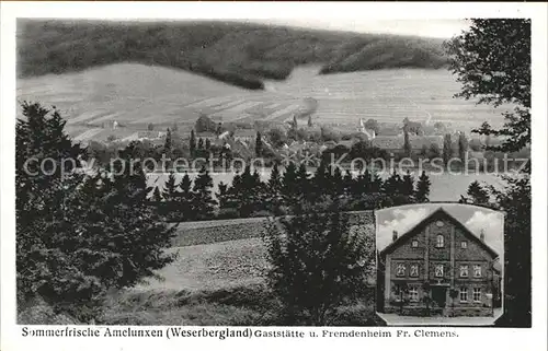 Amelunxen Gaststaette Fremdenheim Frau Clemens Kat. Beverungen