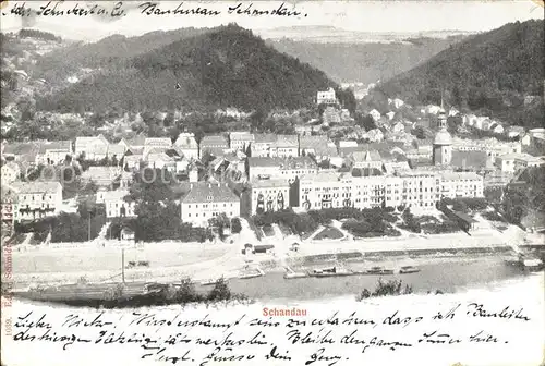 Schandau Bad Stadtansicht Kat. Bad Schandau