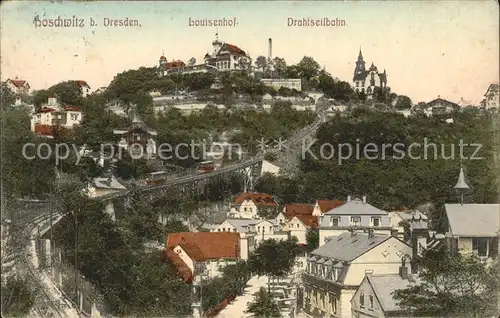 Loschwitz Louisenhof Drahtseilbahn Kat. Dresden