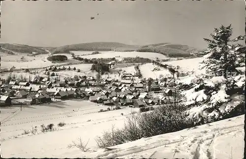 Usseln Gesamtansicht im Winter Kat. Willingen (Upland)