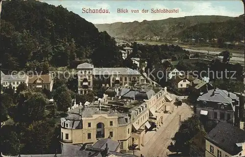 Bad Schandau Blick von der Schlossbastei Kat. Bad Schandau