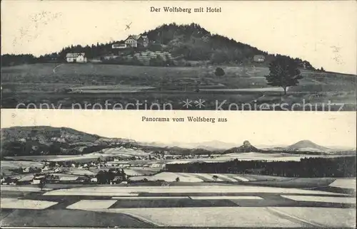 Wolfsberg Bad Schandau Der Wolfsberg mit Hotel und Panorama vom Wolfsberg Kat. Bad Schandau