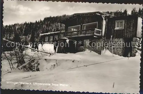 Willingen Sauerland Liftgaststaette Sepp Weiler Kat. Willingen (Upland)