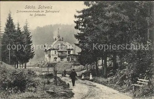 Bad Schandau Schrammsteinbude im Zahnsgrund Kat. Bad Schandau