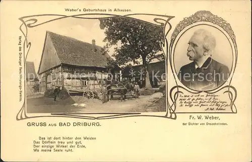 Bad Driburg Weber`s Geburtshaus in Alhausen Kat. Bad Driburg
