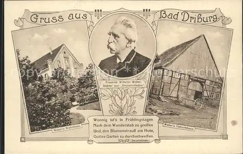 Bad Driburg Weber`s Geburtshaus und Wohnhaus Kat. Bad Driburg
