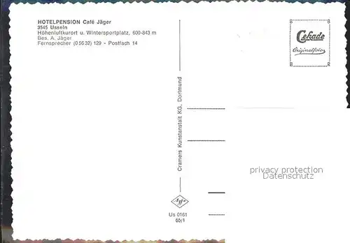 Usseln Hotel  Pension Cafe Jaeger Kat. Willingen (Upland)