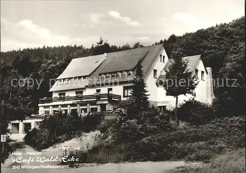 Willingen Sauerland Hotel  Pension Cafe Wald  Eck Kat. Willingen (Upland)