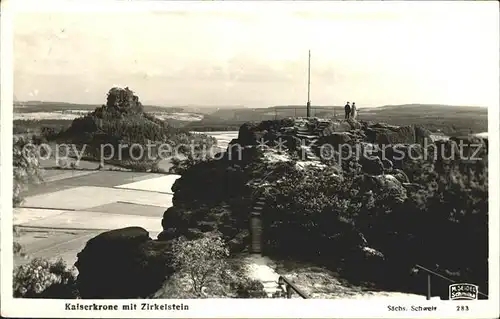 Schmilka Kaiserkrone Zirkelstein Kat. Bad Schandau