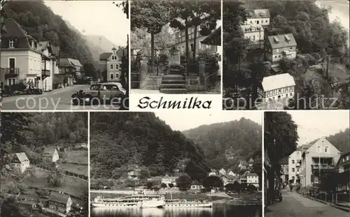 Schmilka Dampfer Teilansichten Kat. Bad Schandau