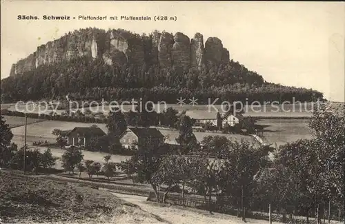 Pfaffenstein Koenigstein Saechsische Schweiz Pfaffendorf  Kat. Koenigstein Saechsische Schweiz