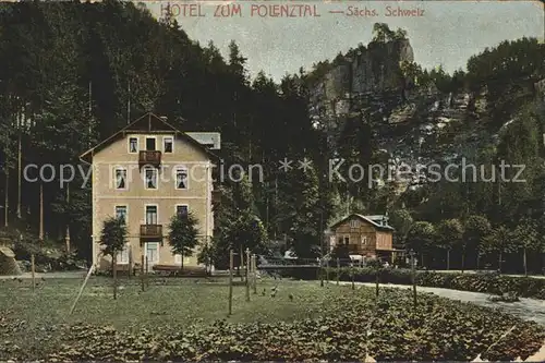 Hohnstein Saechsische Schweiz Hotel zum Polenztal Kat. Hohnstein