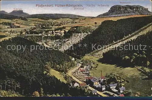 Pfaffendorf Koenigstein Huetten Koenigstein Bielatal Pfaffenstein  Kat. Koenigstein Saechsische Schweiz