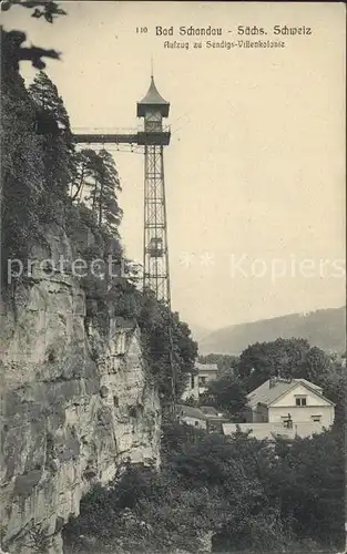 Bad Schandau Aufzug Sendigs Villenkolonie Kat. Bad Schandau
