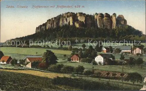 Pfaffenstein Koenigstein Saechsische Schweiz Pfaffendorf  Kat. Koenigstein Saechsische Schweiz