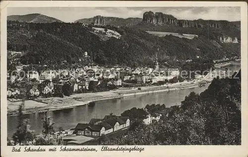 Bad Schandau Schrammsteine Elbsandsteingebirge  Kat. Bad Schandau