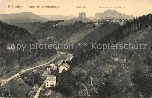 Bad Schandau Kirnitzschtale Falkenstein Schrammsteine Ostrau Kat. Bad Schandau