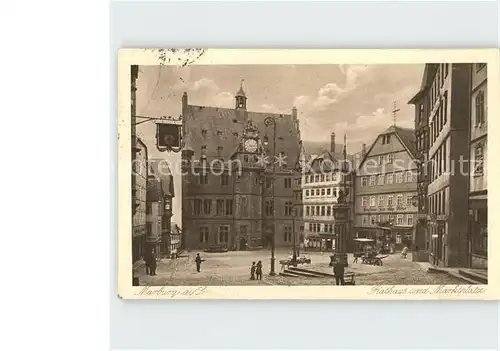 Marburg Lahn Rathaus Marktplatz Kat. Marburg