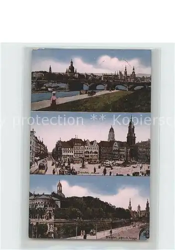 Dresden Altmarkt Bruehl`sche Terrasse Kat. Dresden Elbe