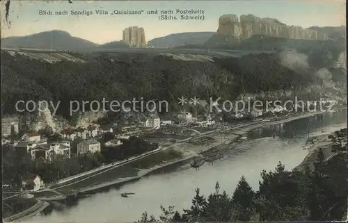 Schandau Bad Sendigs Villa Quisiana Postelwitz Kat. Bad Schandau