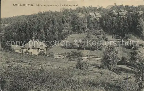 Schandau Bad Schrammsteinbaude Zahnsgrund Kat. Bad Schandau