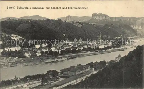 Schandau Bad Bahnhof Schrammsteine Kat. Bad Schandau