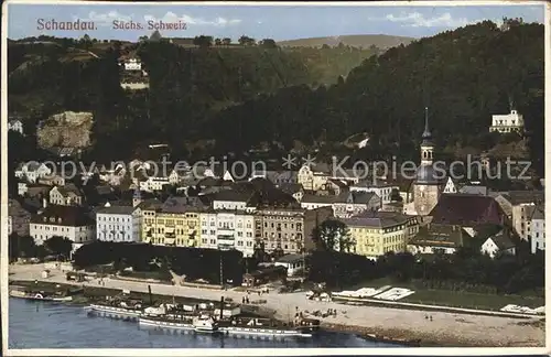 Schandau Bad Stadtansicht Kat. Bad Schandau