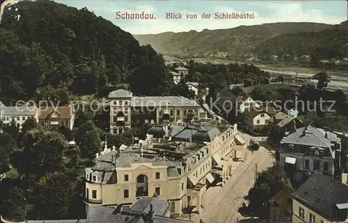 Schandau Bad Blick von der Schlossbastei Kat. Bad Schandau