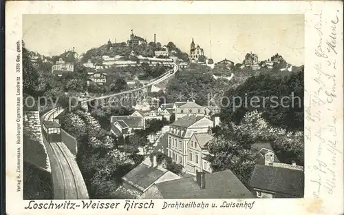 Loschwitz Weisser Hirsch Drahtseilbahn Luisenhof Kat. Dresden